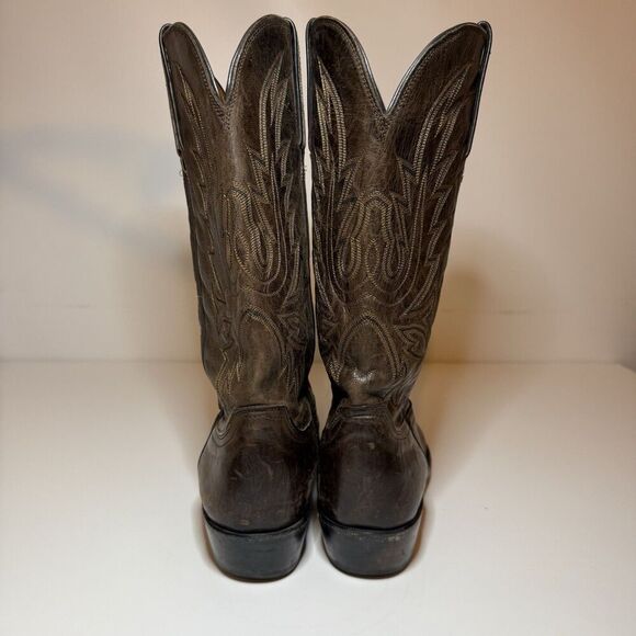 Lucchese 1883 Corbin Mad Dog Goat  Cowboy Boots Chocolate N1556R4 Size 10 D - Picture 8 of 12